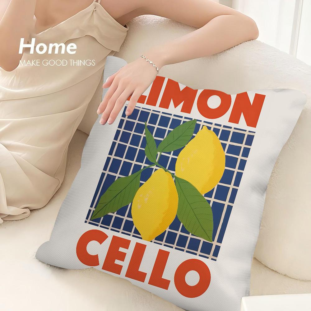 Limoncello Cocktail Pillow Case 3D Print Polyester Fiber 40*40 cm Home Sofa Throw Pillow Cover Decoration Festival Gift