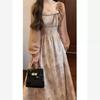 Plus-size Plus-size Plus-size Girl, Vintage and Sophisticated, Super Pretty, Two-piece Floral Dress for Tea Break, Niche and Not Clashing, Long Dress
