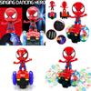 Colorful 360 Rotating Spiderman Stunt Scooter With Music And Light For Kids Fun