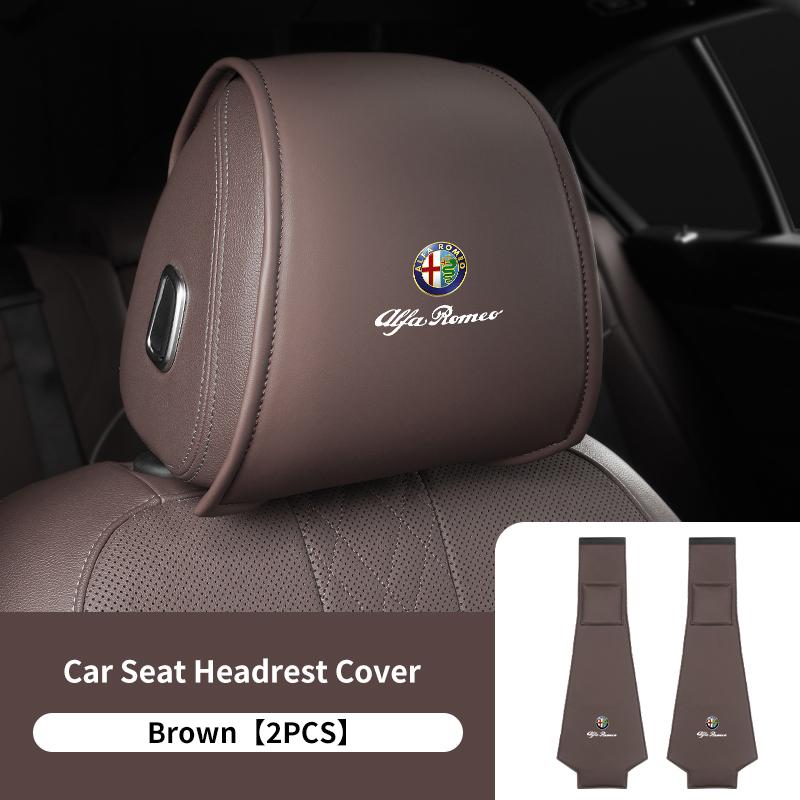 For Alfa Romeo Car Styling Headrest Case Anti-Dirty Dustproof Protective Cover GT Stelvio F1 Brera Volante Tonale Gloria Disco