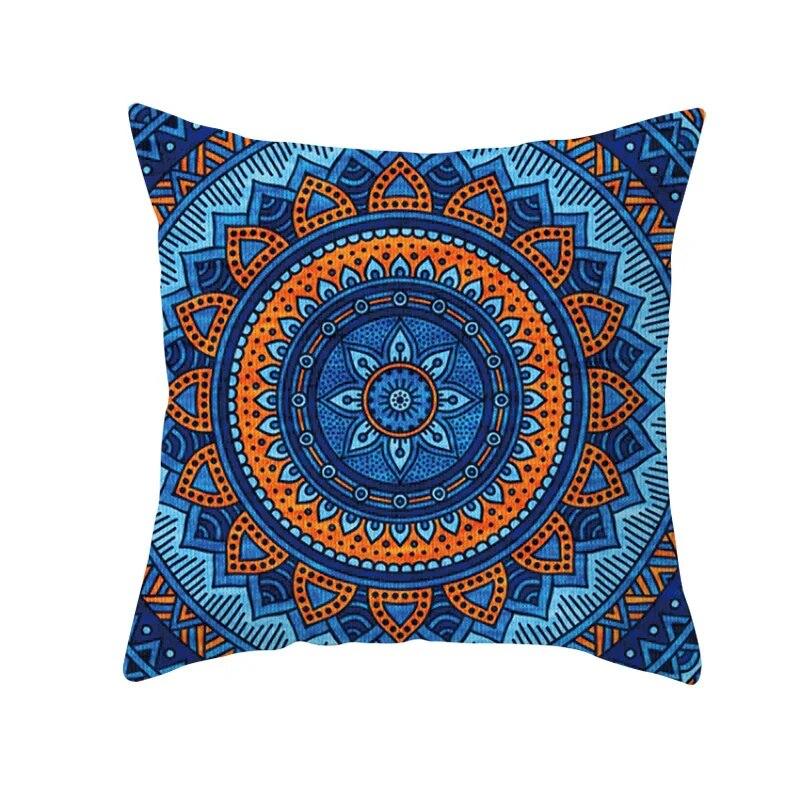 Moroccan Polyester Pillowcase 45x45cm Bohemian Hippie Sofa Cushion Cover Geometric Mancha Lo Print Home Decor