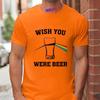 Fashion Wish You Were Beer Letter Print T-shirt Funny T Shirt for Unisex Rainbow Beer Glass Pattern Tops Summer Casual Party Tops