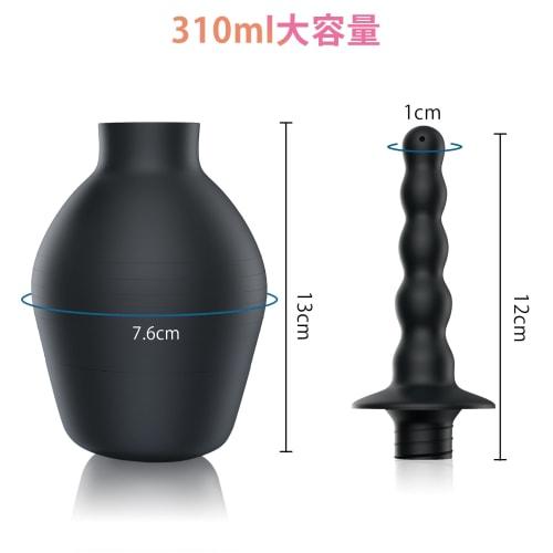 Ninonly Enema Device, Multi-Purpose Irrigator, 310ml Large Capacity, Backflow Prevention Design, Manual Pump, Silicone, Leak-Free, Unisex, Non-Slip