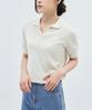 210EDIT Cool Women'S Slit Collar Short Sleeve Ice Knit_Zc2Sw525_Cr
