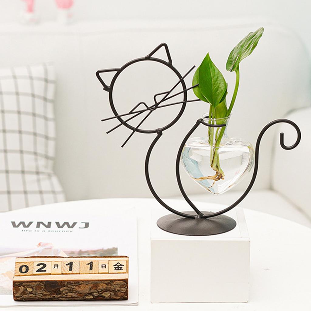 Simple Cat Iron Flower Ware Hydroponic Flower Arrangement Vase