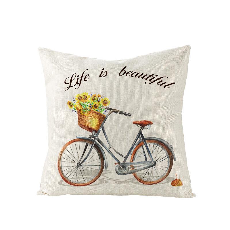 Thanksgiving Pillow Cover Maple Leaf Sunflower Polyester Cushion Cover Sofa Cushion Home Furnishings