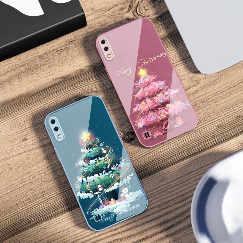 Decorated Christmas Tree For Samsung M02 12 Note 8 9 10 20 A 01 A02 A03 Core 04 05 06 10 12 13 14 15 A16 glass Ultra phone case