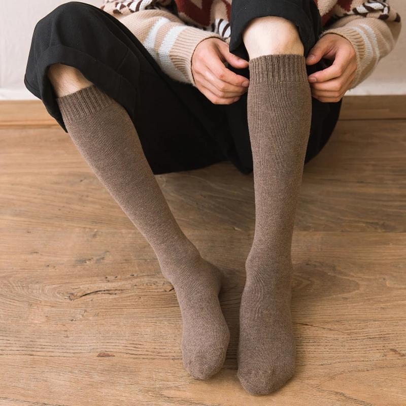 Women's Winter Compression Stocking Warm Hot Knee High Long Leg Terry Socks Cotton Thicken Cover Calf Socks