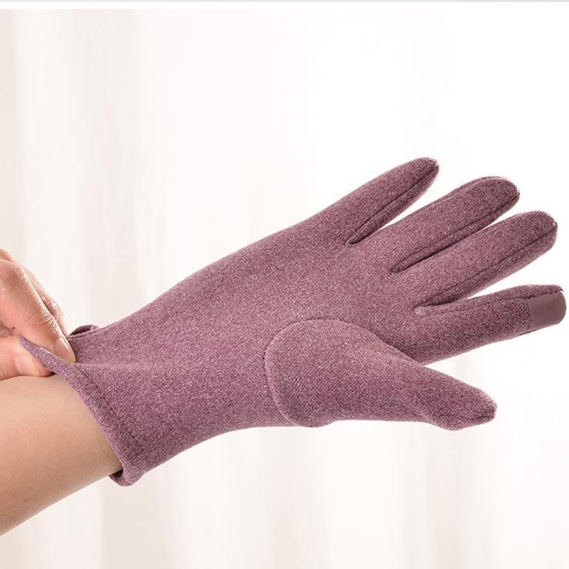 Warm Gloves Outdoor Cycling Windproof Plus Velvet Cold-proof Gloves Touch Screen for Women