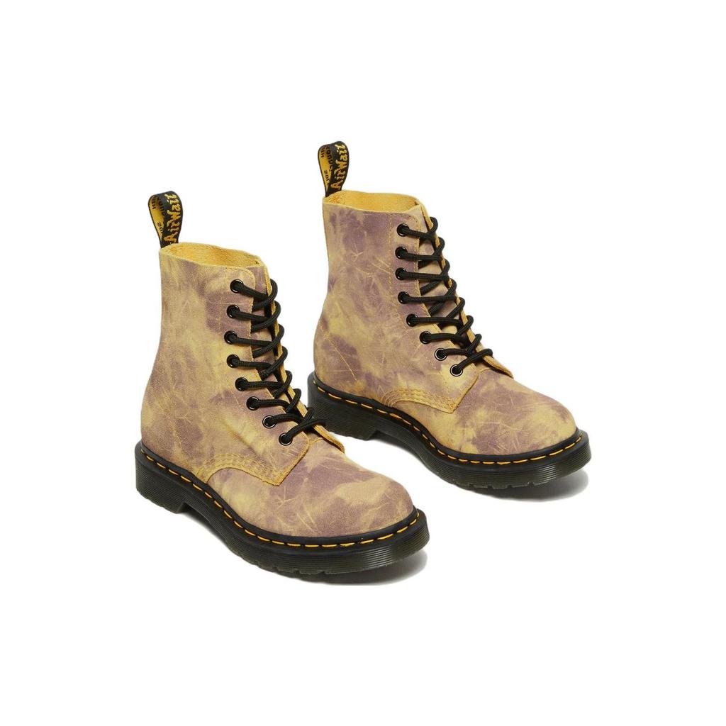 Dr. Martens 1460 Classic Tie-Dye Lace-Up Short Boots Women Boots Yellow 27962745