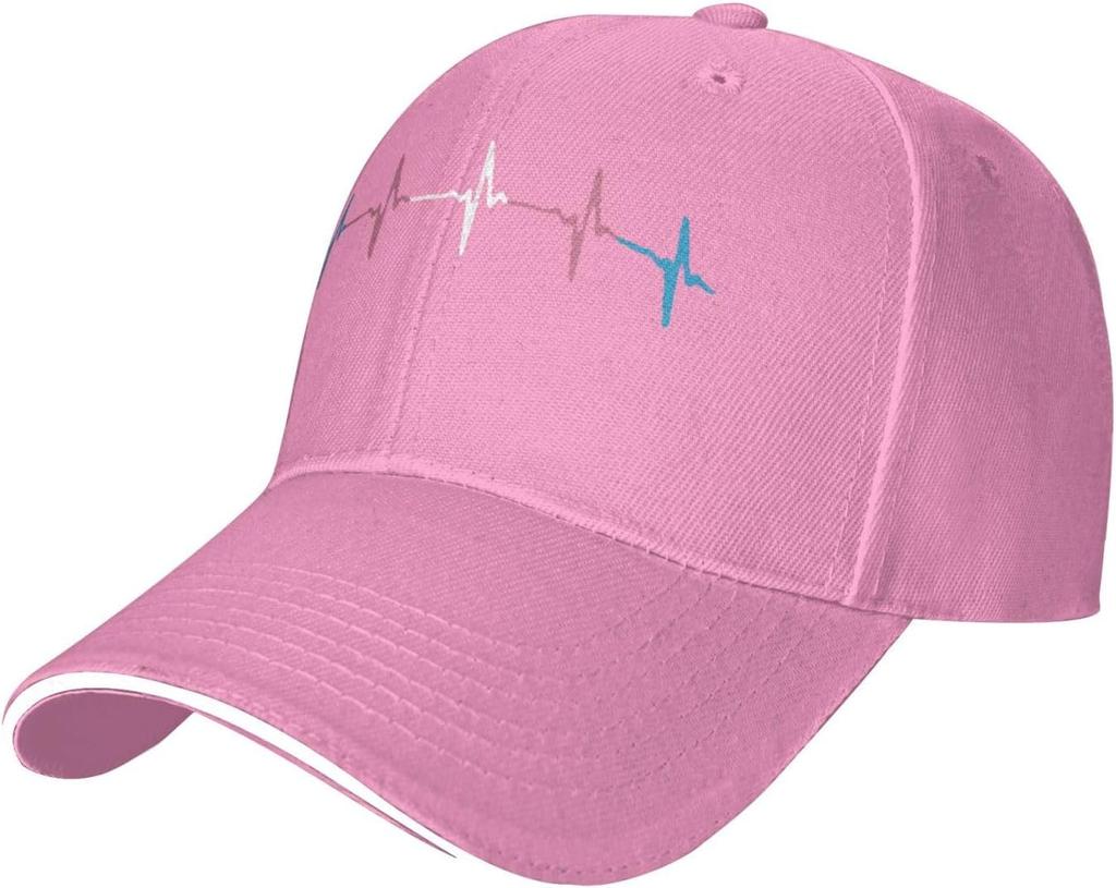 Transgender Herzschlag EKG Baseballkappe Polyester Verstellbar Outdoor Golf Papa Hut Unisex