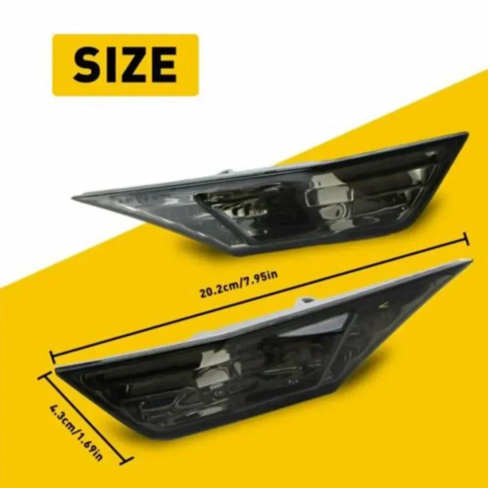 2 peças Luz de Seta para Carro para Honda Civic 2016-2025 IP68 À Prova d'Água Seta Luz de Largura Modificado Preto com Lâmpada LED