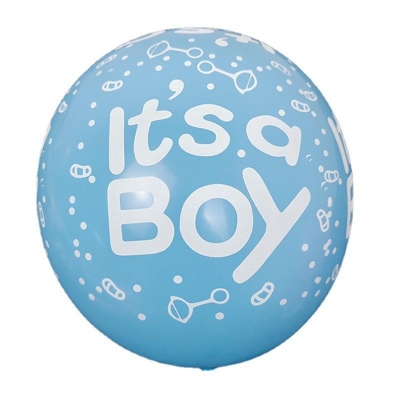 Boy Girl Balloon Girl Boy Gender Reveal Transparent Full Flower Balloon Birthday Supplies 100pcs 