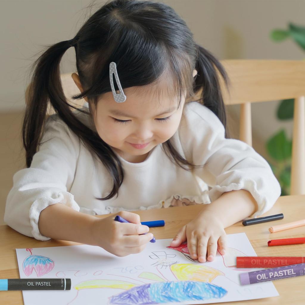 PATIKIL Purple Oil Pastels, 24 Pieces Soft Oil Crayons for Art Painting, Drawing, Blending, Doodles, Art Supplies for Beginner Artists