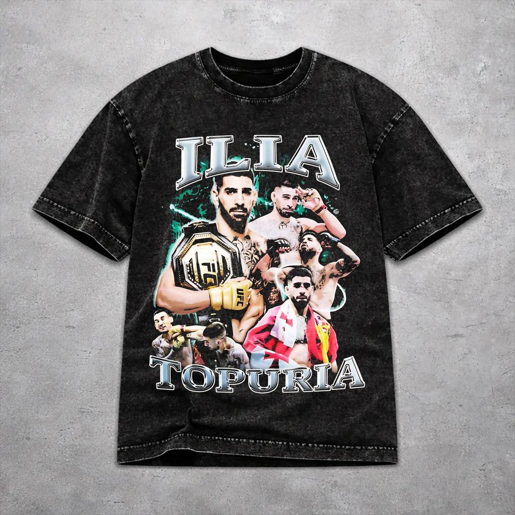 Stylish Women Men 2026 El Matador Ilia Topuria Tee Shirt Oversize Washed  T Shirts Outfits