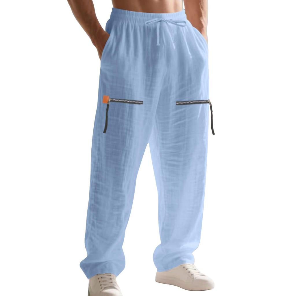 Men's Casual Cargo Pants Workout Joggers Stretch Sweatpants Casual Hiking  Pants With Multi Pockets
