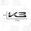Creative Car 3D Metal K3 K5 K8 Logo Emblem Fender Rear Trunk Door Bumper Sticker For Kia Forte Ceed Cerato Rio Picanto Decor UD6