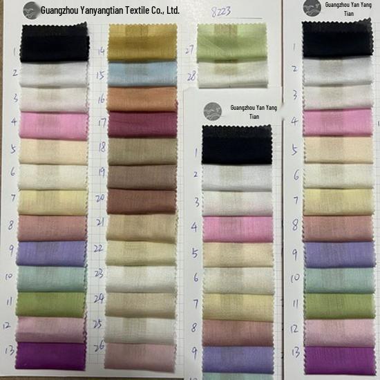 10D Silk Cotton Imitation Cracked Polyester Satin Gauze - Light, Breathable Pajama Fabric for Spring & Summer