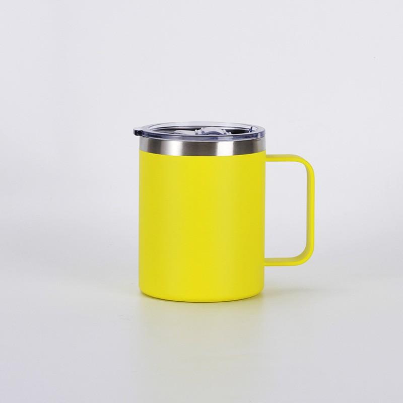 12oz Stainless Steel Vacuum Insulated Travel Mug With Handle Leakproof Coffee Cup Office Home Outdoor Use