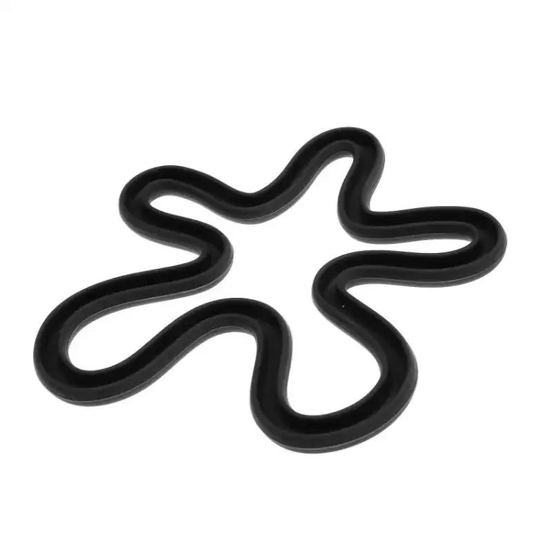 Geometrische Hitzebeständige Silikon-Getränkeuntersetzer, Rutschfeste Topfuntersetzer, Tischsets, Küchenzubehör-Unterlagen