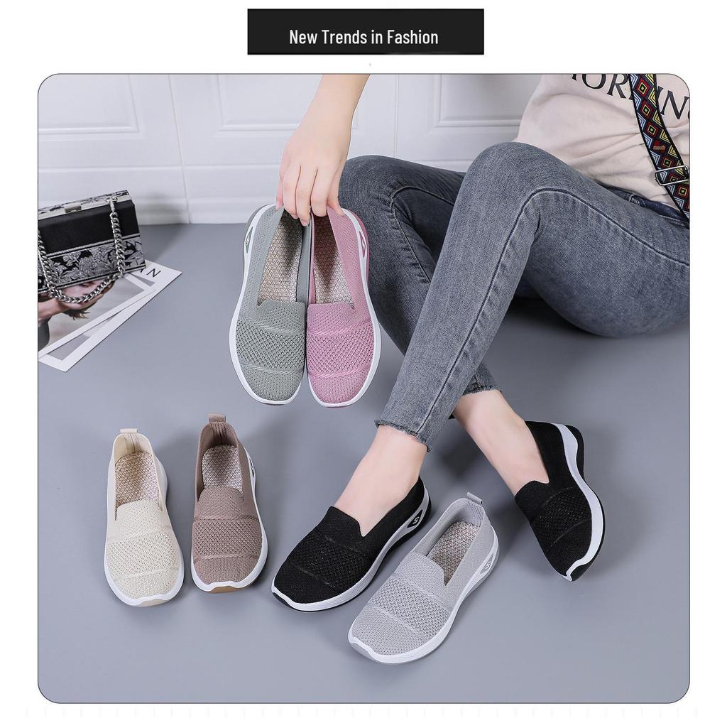 Women's Comfortable Soft Sole Beijing Cloth Shoes - Versatile Shallow Mouth Casual Mom Shoes