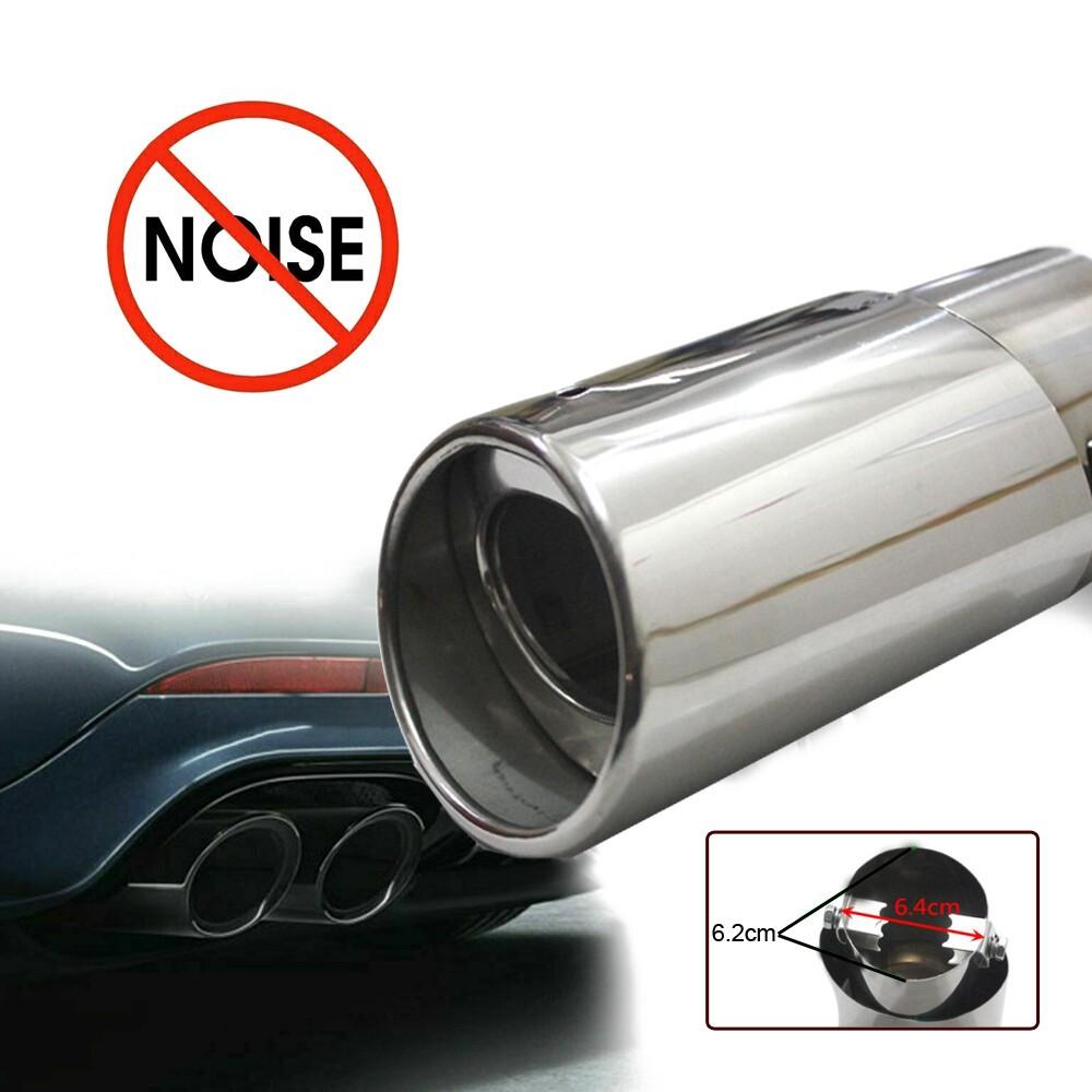 Car Chrome Stainless Steel Rear Exhaust Pipe Tail Muffler Tip Round Accessory