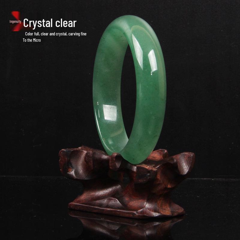 

Подлинный браслет из авентурина из Синьцзяна класса А - Браслет с различными зелеными оттенками