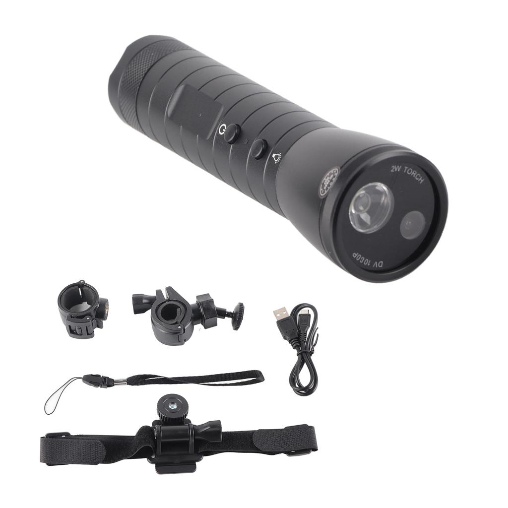 Mini Sport Action Kamera Taschenlampe Styling 1920x1080 120 Grad Wasserdicht für Outdoor-Fahrten