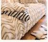 Wave Rabbit Plush Sofa Cushion Towel Couch Chair Lounge Anti Slip Slipcover Home Decor Armchair Dustproof Protective Covers