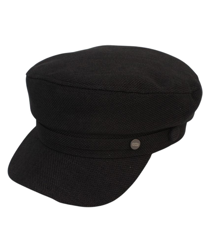 Yunibeosyeolkemiseuteuli Linen Logo Black Marine Cap
