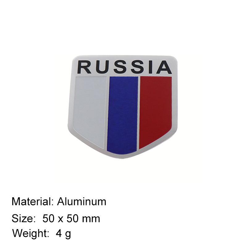 Russia Flag Map Logo for Lada Vesta Sport Niva Samara Granta Priora Kalina 2109 XRay Cross Car Engine Hood Fender Tail Rear Decal Emblem Badge Sticker