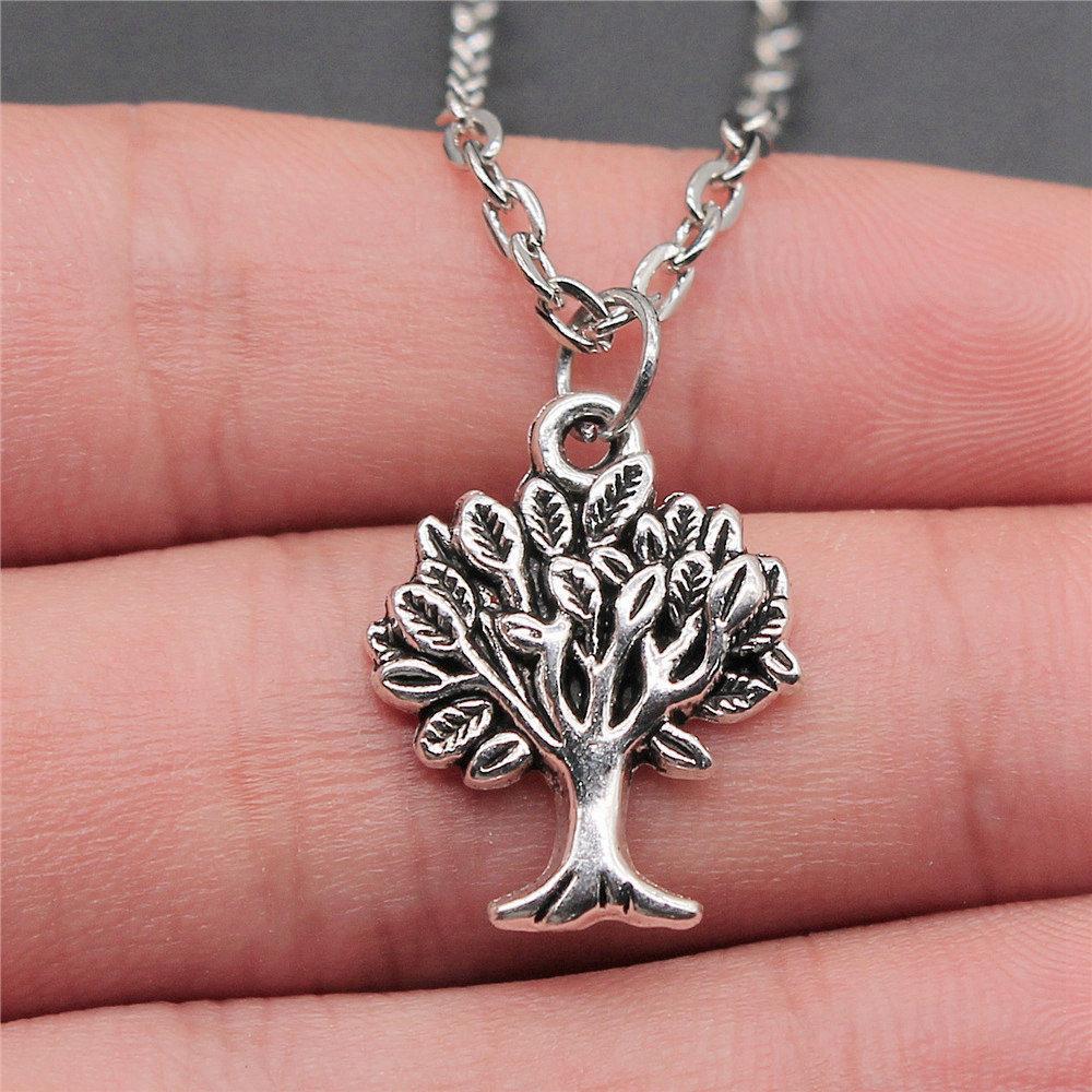 Tree of Life Floral Mandala Pendant Antique Bronze Metal Bridesmaid Choker Necklace Trendy Gift