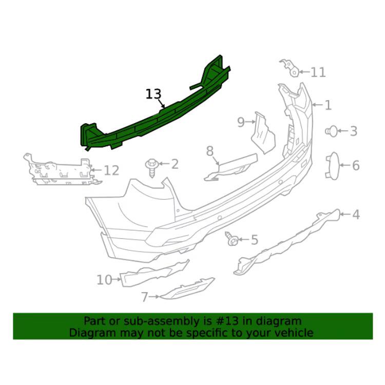 LR059014 Rear Bumper Reinforcement for Land Rover Discovery Sport