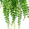 Artificial Ferns Outdoor Set of 2- UV Fake Hanging Plants for Wall and Indoor- Hanging Baskets Ferns