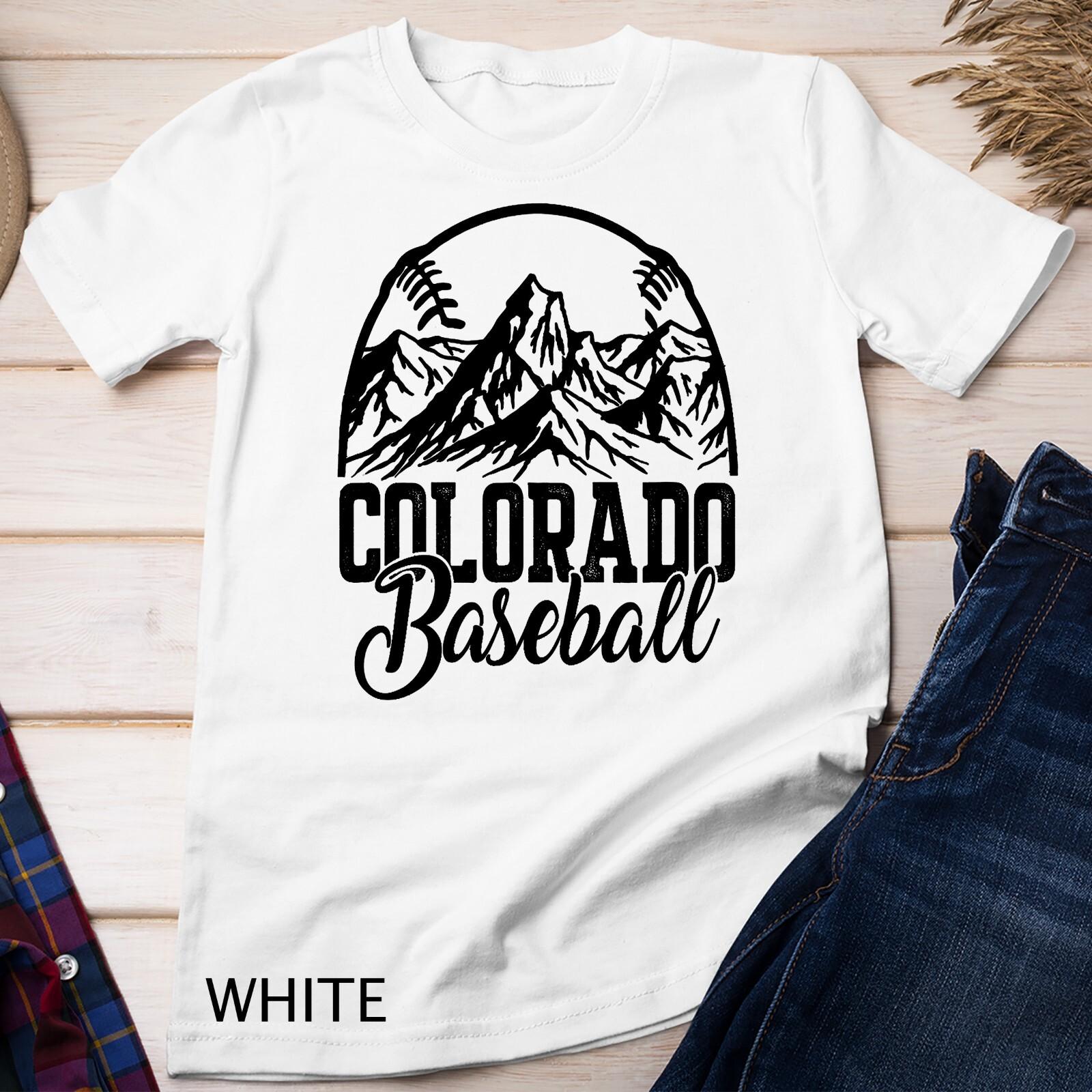Colorado Baseball Colorado Baseball Rocky Mountains T-Shirt Mens Womens Tees Top Unisex T-Shirt Mens Womens Tees Top M