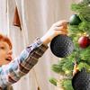 Christmas Balls Ornaments Candy Fillable Ball Decor 3D Printing Baubles Ornaments For Home Winter Party Indoor Office Holiday