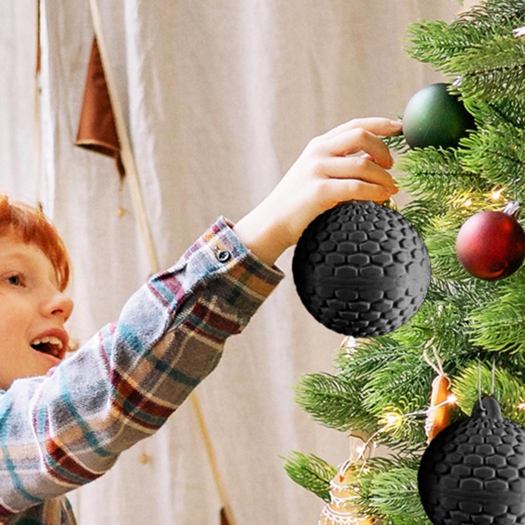 Christmas Balls Ornaments Candy Fillable Ball Decor 3D Printing Baubles Ornaments For Home Winter Party Indoor Office Holiday