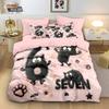 3pcs Valentine's Day Abstract Number 67 Element Printed Core Less Down Duvet Cover Set Multi Size Bedding Holiday Decoration