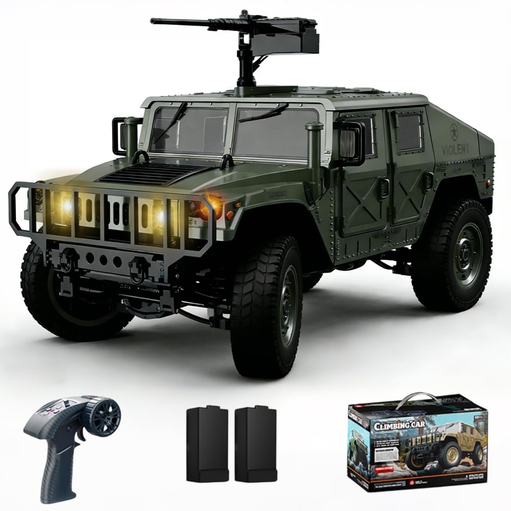ZAVEN large radio control military toy children popular 34cm car off-road armored vehicle battle RC 2.4Ghz 4WD LED light adults remote rechargeable