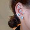 1 Pc Stainless Steel Unisex Women Men Round Crystal Zircon Ear Studs Earrings 4 Prong Tragus Cartilage Piercing Fashion Jewelry