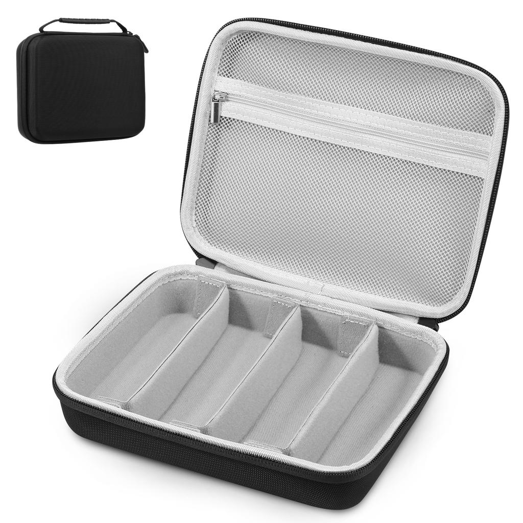 4 Slot Sunglasses Travel Case Portable Glasses Storage Box with Adjustable Slot Hard Shell Eyeglasses Case Sunglasses Organizer#