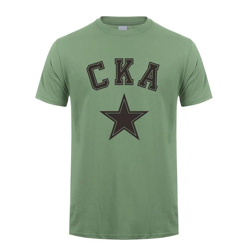 CKA Russian Hockey Team T Shirt Unisex Summer Short Sleeve Cotton KHL Saint Petersburg SKA T-shirts Tops Unisex Streetwear