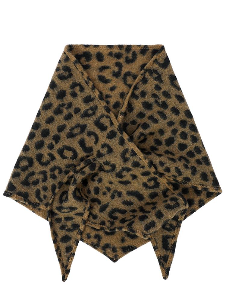 Winter Scarf Women Lady Layers Poncho Elegant Vintage Leopard Print Wrap Shawl Casual Scarve Capa Para Mujer Pashmina Cloak New
