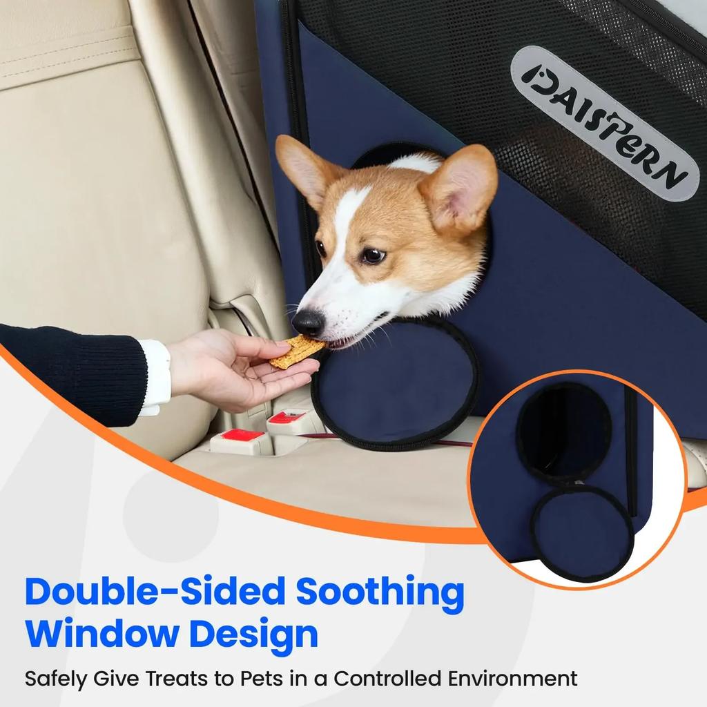 Collapsible Soft Sided Dog Crate Heavy Duty Metal Frame Portable Travel Kennel for Small Medium Large Dogs Indoor Outdoor Use