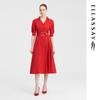 Women's Elegant Puff Sleeve X-line Shirt Dress