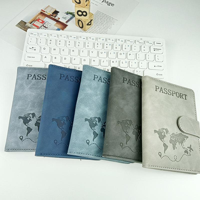 Antymagnetyczny pokrowiec na paszport, zmieniający kolor skóry klips na paszport ze skóry PU, magnetyczna klamra, skórzana saszetka na paszport.