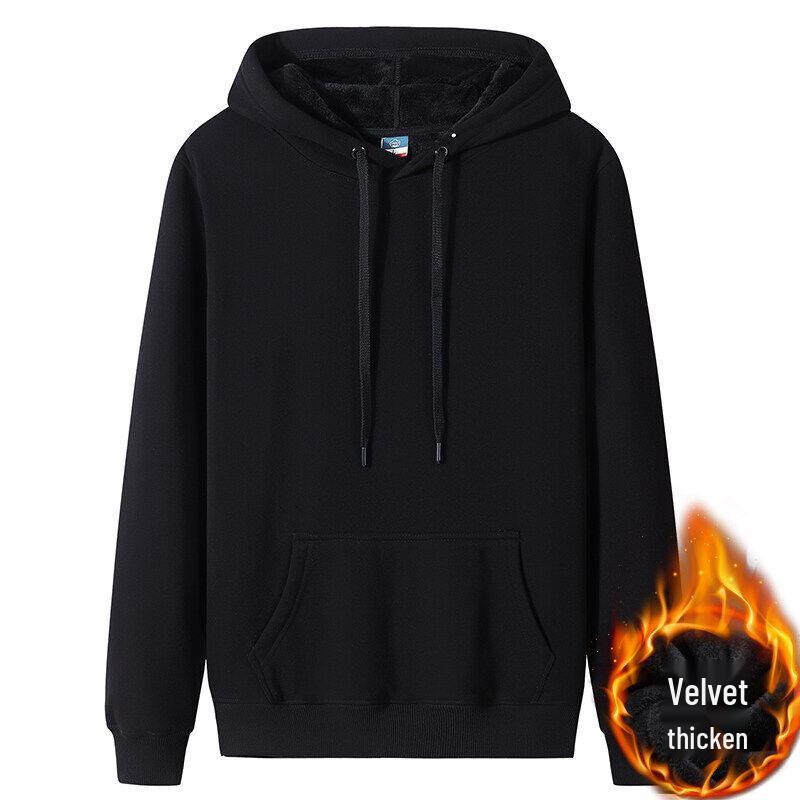 Sweat à capuche doublé polaire 380g Automne/Hiver, Coupe ample unisexe.