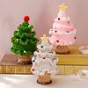 2pcs Christmas Tree Pure Handmade Yarn Knitting Christmas Gift Ornaments Holiday Creative Gift Decoration