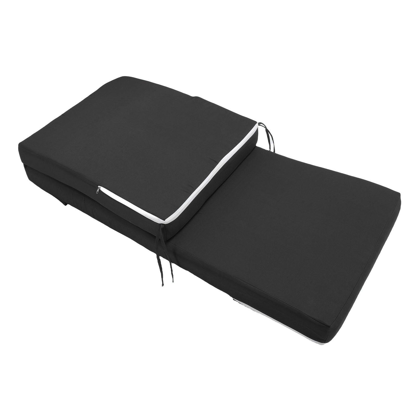 

Lounge Chair Cushion with Ties Removable Rain Proof Fade Proof Sun Lounger Replacement Cushion for Bch Outdoor Patio
