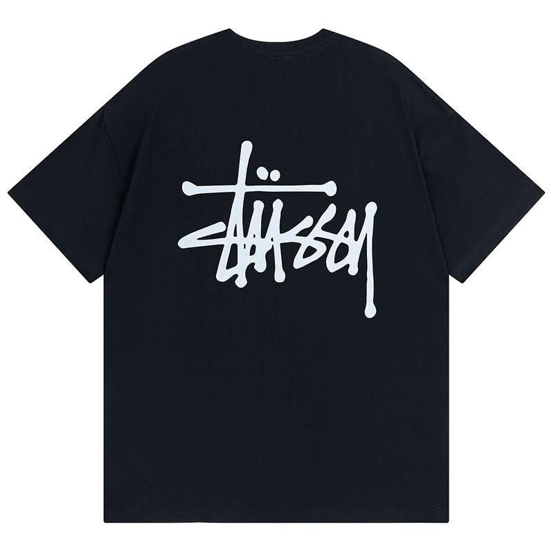 Pánské tričko s krátkým rukávem Volný střih Kulatý výstřih Potisk písmen Neformální Street Style Top pro páry
